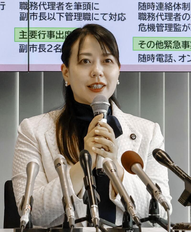 京都府八幡市市長川田翔子。（共同社）