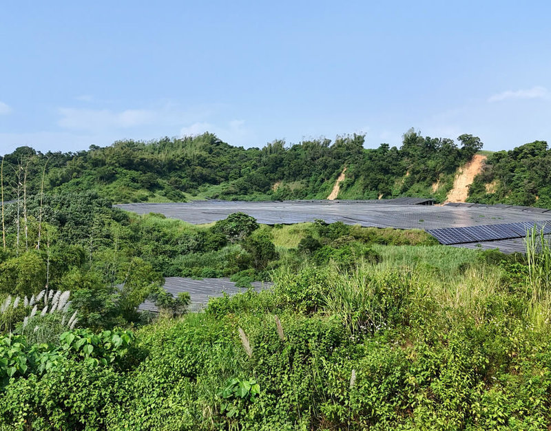經濟部5日公布大樹和山案場場景照（圖），並駁斥網路流傳的合成圖片，已嚴重誤導大眾並製造社會恐慌。（能源署提供）中央社記者謝怡璇傳真　115年10月5日