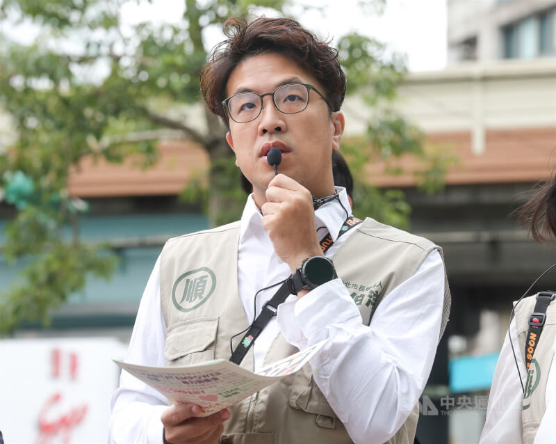 民進黨台北市長參選人沈伯洋。（中央社檔案照片）