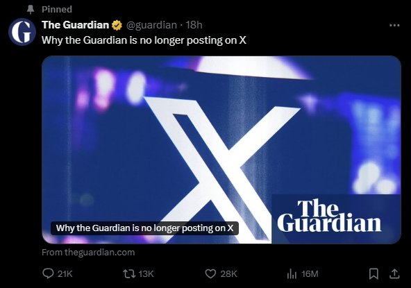 衛報指社群媒體 X 充斥種族歧視與陰謀論 宣布退出