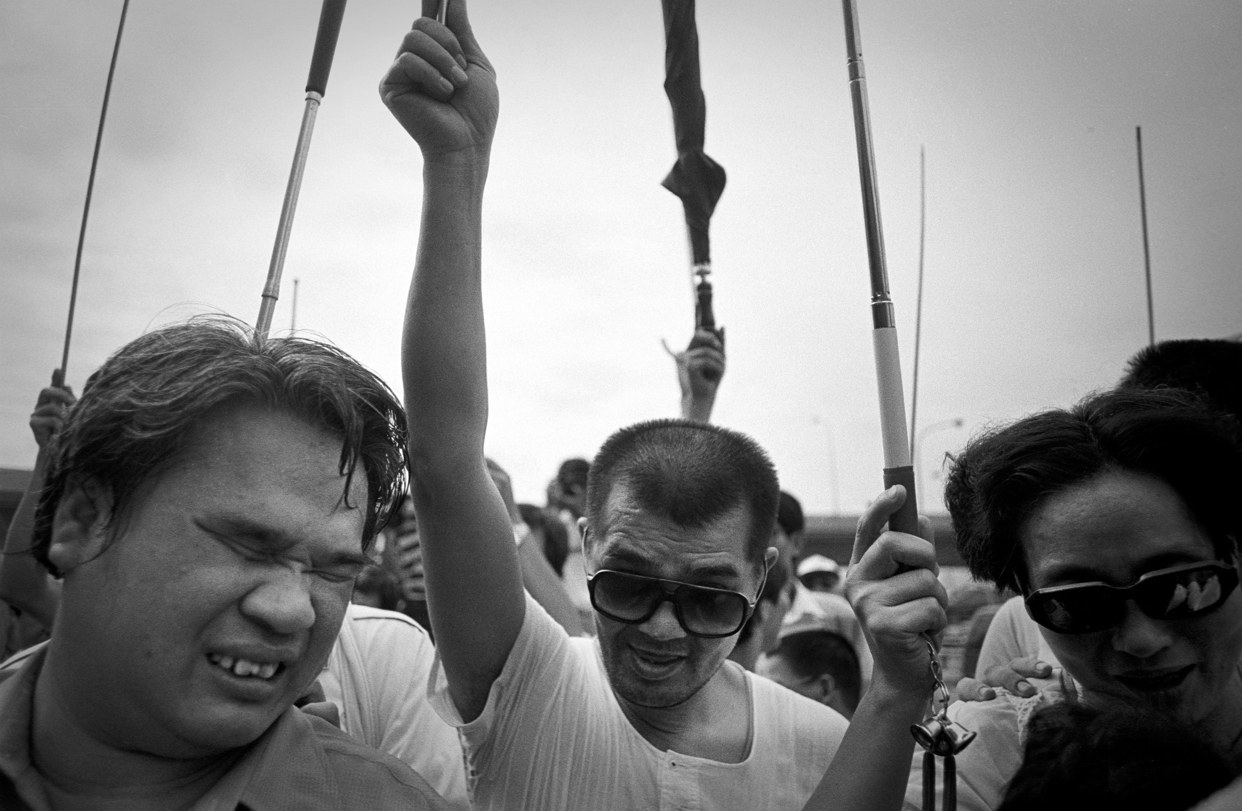 1988盲人爭取工作權（劉振祥提供）