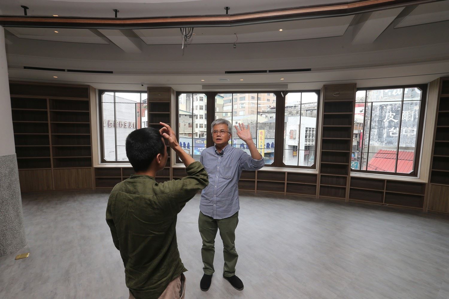 整修中的中央書局（中央社記者徐肇昌攝）