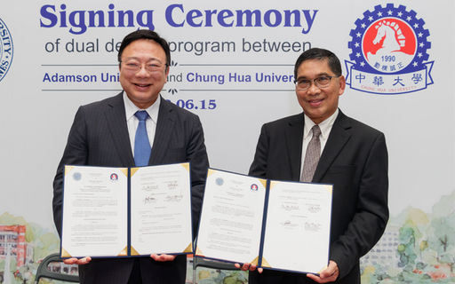 中華大學響應政府新南向計畫,與菲律賓亞當森大學(Adamson University)簽署雙聯學位合作。