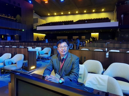 顏宏融副院長在聯合國教科文組織UNESCO總部會場。