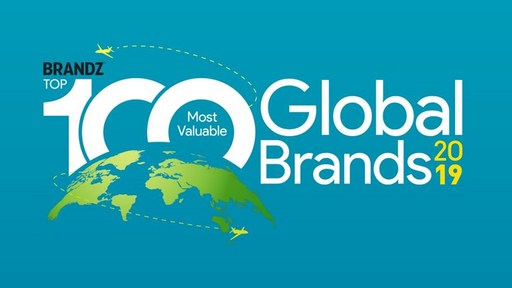 2019年BrandZ全球最具價值品牌100強排行榜