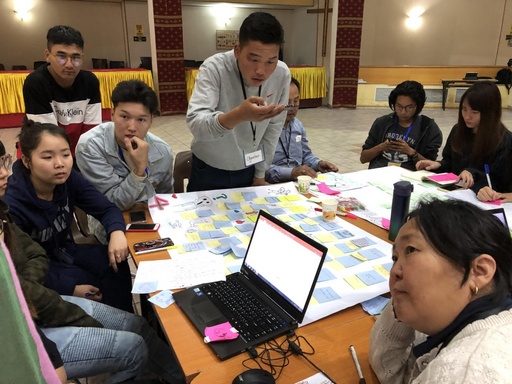 臺、泰兩國志工與蒙古當地志工、民眾共同參與社區設計工作坊活動