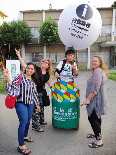 泰國國際學校校長、老師遊屏東 讚許超級南設計展創意巧思無限
