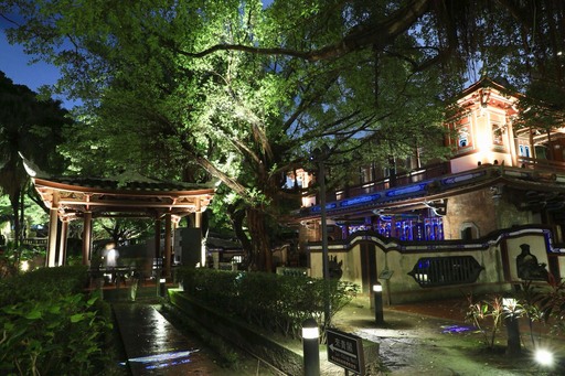 林家花園夜間光環境,花園多處浪漫點燈
