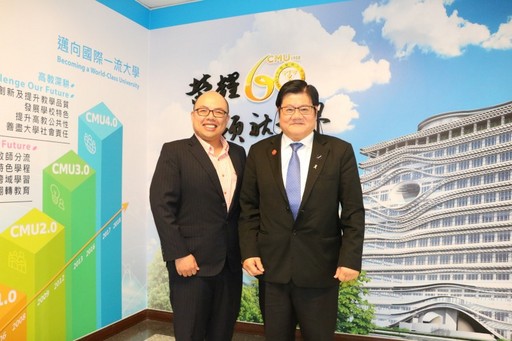 洪明奇校長延攬海外菁英科學家劉彥良返台貢獻所學。