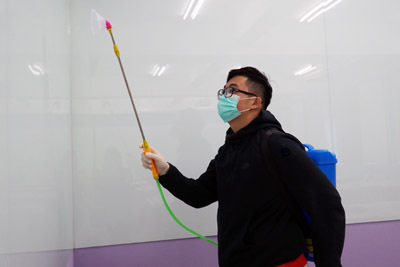 大葉大學護理學院每日消毒使用空間