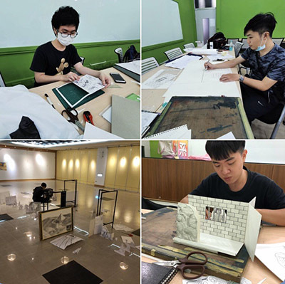 《「神」救援》製作小組運用手繪、剪紙、立體書等各種技巧,將創意完美呈現。