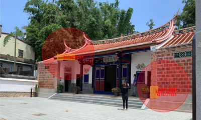 大葉大學消防學程發明的「影像偵測古蹟災害風險系統」模擬畫面
