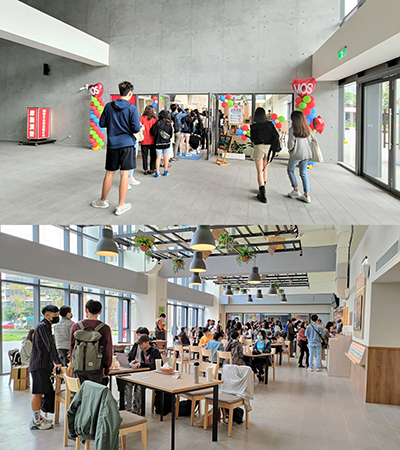 摩斯漢堡臺藝大店試營運首日現場