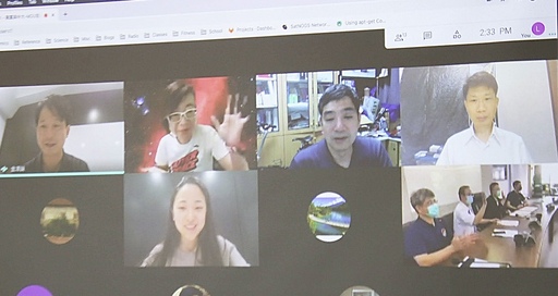 中央大學與陽翼先進科技公司完成視訊締約，並有日本Space BD公司參與見證。