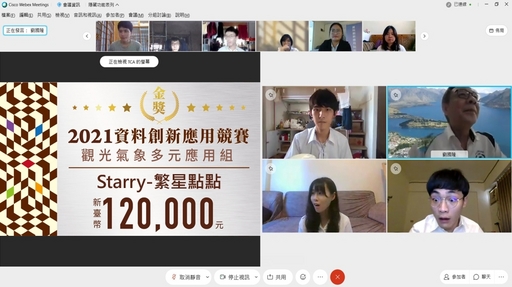 2021資料創新應用競賽 觀光氣象多元應用組金獎團隊