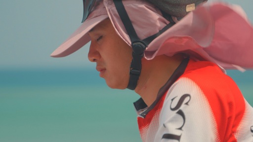 來台攻讀法律博士的視障生金希同樣完成鐵馬環島