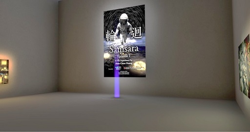 黃心健驚豔主辦單位為他打造的專區。以創新的虛擬形式舉辦典禮，也正契合了VR作為影界新猷的開創性。