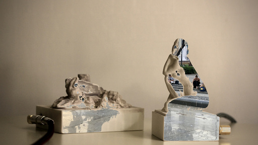 紀柏豪本次發表創作「混種拼貼」（Collage_of_Hybridity）呈現虛擬與真實世界的混雜狀況