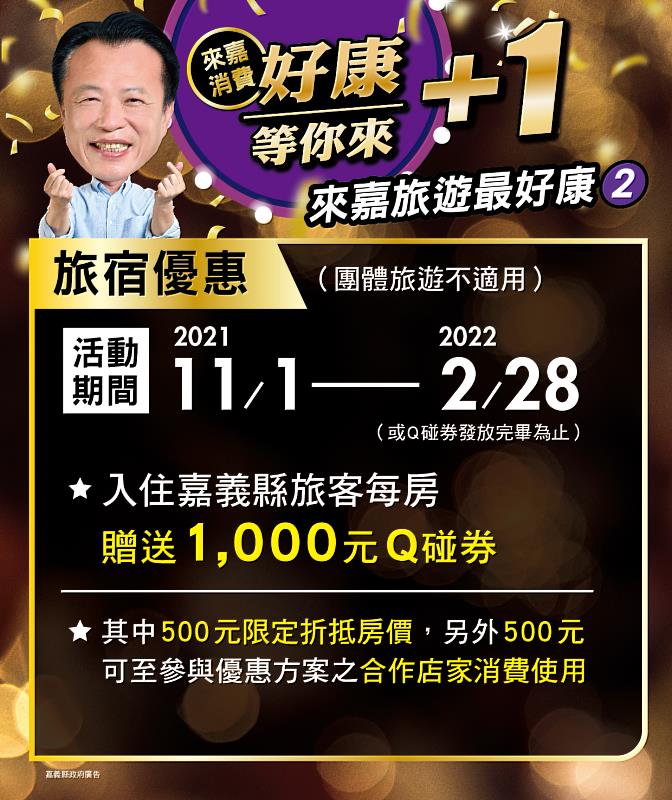 「好康+1，等你來+1」嘉義縣振興券加碼方案出爐-最大獎500萬輕豪宅