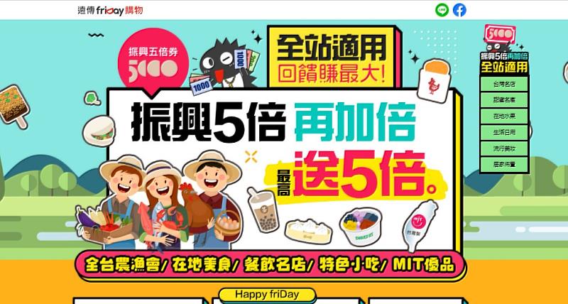 遠傳friDay購物觀察五倍券啟用後，帶動全站業績翻倍開出紅盤，包含3C、美妝、美食買氣都飆升，廚房家電買氣更暴增近3倍之多。