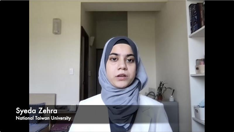 就讀台灣大學化學系博士班的伊斯蘭青年扎拉（Syeda Zehra），是「第二屆青年回佛對談」與談人之一。（圖由世界宗教博物館提供）