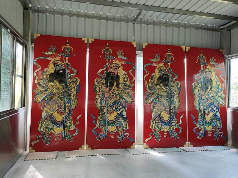 國立國立歷史博物館委託莊武男藝師修復門神彩繪