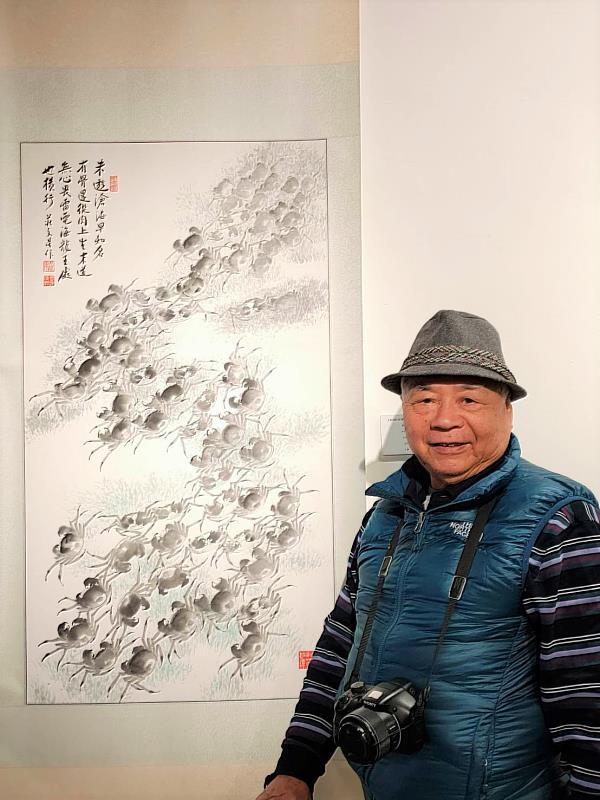 莊武男藝師平時也創作水墨畫、書法、陶板畫等作品，自學而成，帶入傳統彩繪元素，具強烈的個人風格