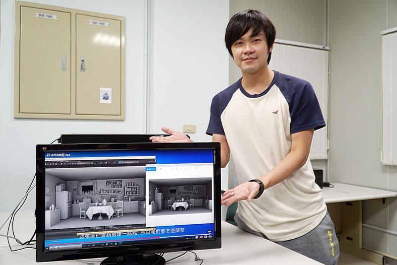大葉大學多媒體學程吳旻書老師歡迎大家報名線上課程「3D卡通室內場景製作」