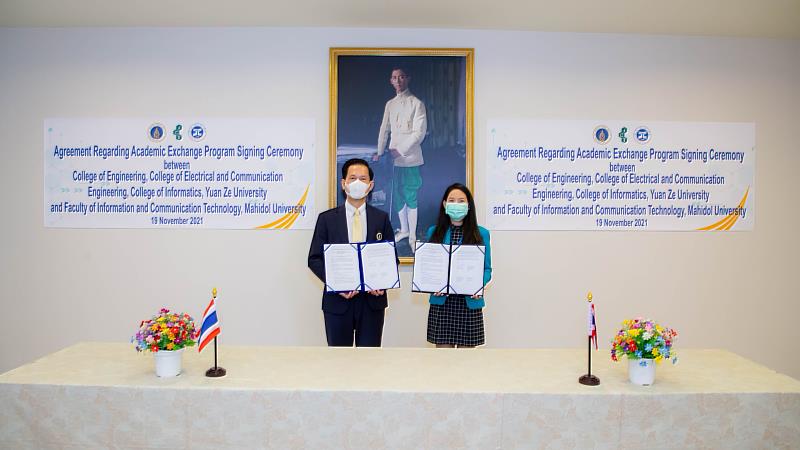 元智大學與泰國Mahidol University共同簽署學術交換合作協議書