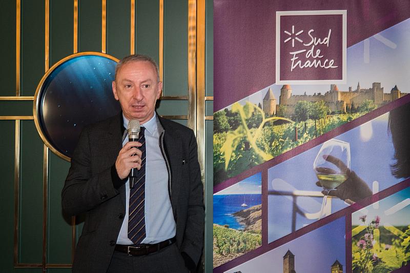 法國在台協會主任公孫孟 (Jean-François Casabonne-Masonnave) 到場支持南法歐西坦尼餐酒會