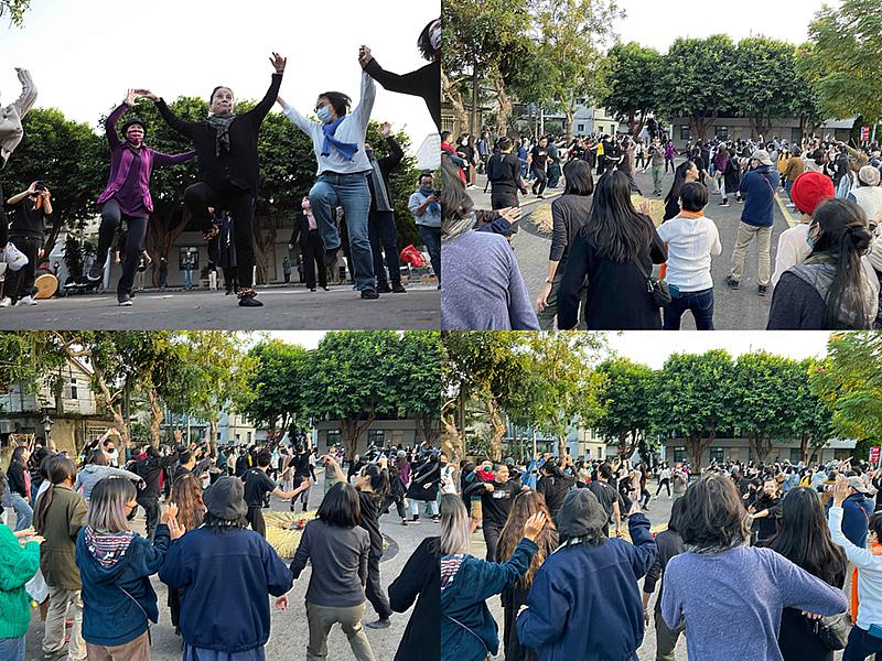 參與者共同舞蹈。