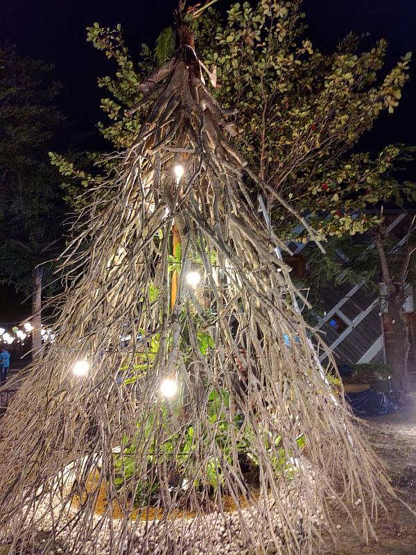 啟動聖誕嘉年華 全臺最具原住民氛圍聖誕樹 11日臺東波浪屋點燈