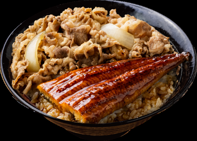 傳承日本吉野家百年好味的經典牛/豚丼味道，豐富呈現蒲燒鰻魚，加上牛肉或豬肉，共2種類蛋白質來源的營養丼飯，適合成長期小孩與工作繁重的上班族。