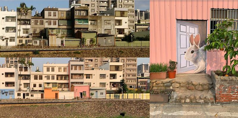 中壢老街溪一期整治成果對照(圖片來源:桃園市政府住宅發展處)