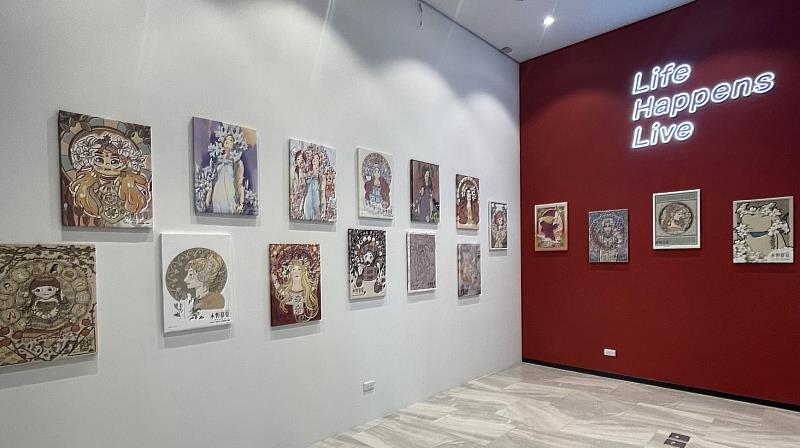 如欲欣賞台灣新生代創作者的慕夏致敬創作，可於4/5前至「17LIVE 2A Gallery」免票欣賞。圖／聯合數位文創提供