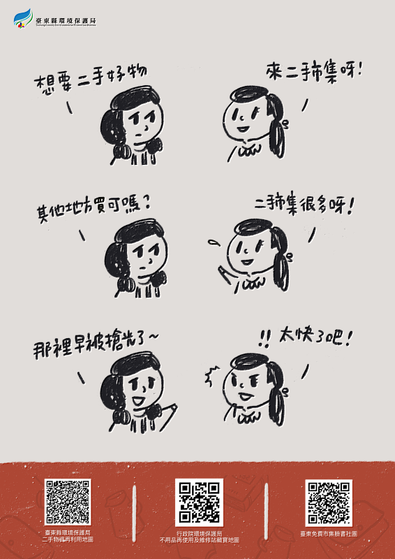 減廢循環再利用 臺東縣推出二手物藏寶圖 等你來挖寶