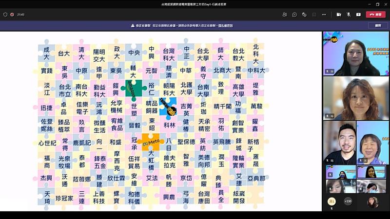 3. 台灣經貿網及合作單位共同完成拼圖，象徵活動開始。