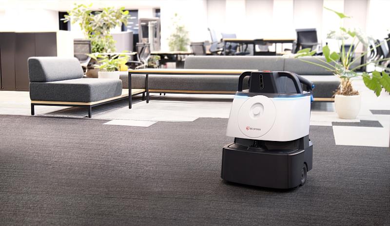 Whiz商用清掃機器人在飯店使用情境。