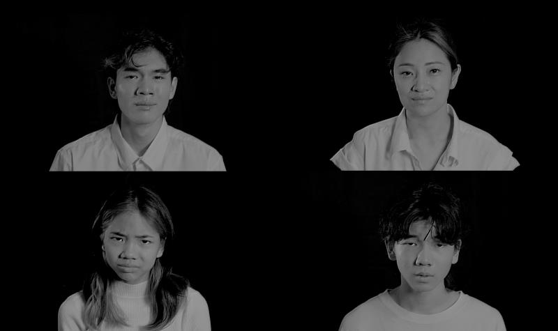 「林煜為：她的故事」作品影像，故事主角在現實甦醒的狀態