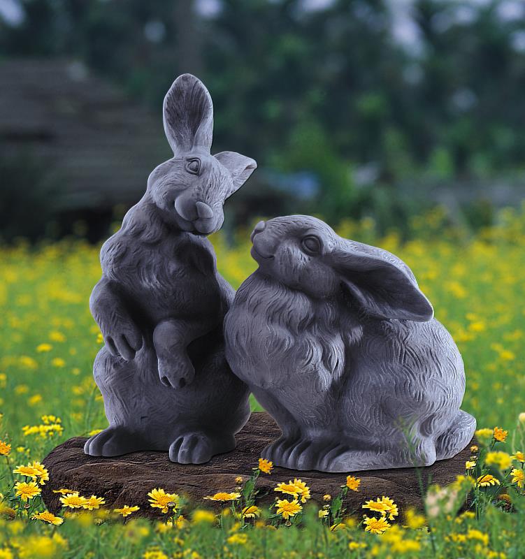 炭雕 吉祥兔- 小吉、小祥