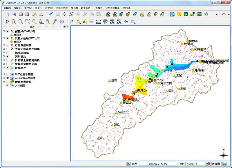 臺灣主要流域水文與水理設計分析平台