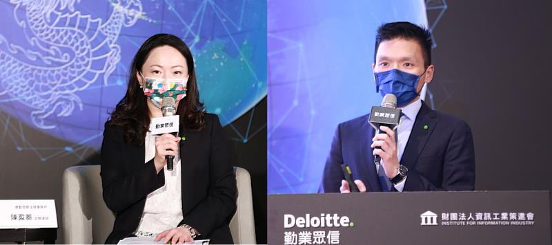 （左起）德勤商務法律事務所合夥律師陳盈蓁、勤業眾信聯合會計師事務所稅務部資深會計師徐有德