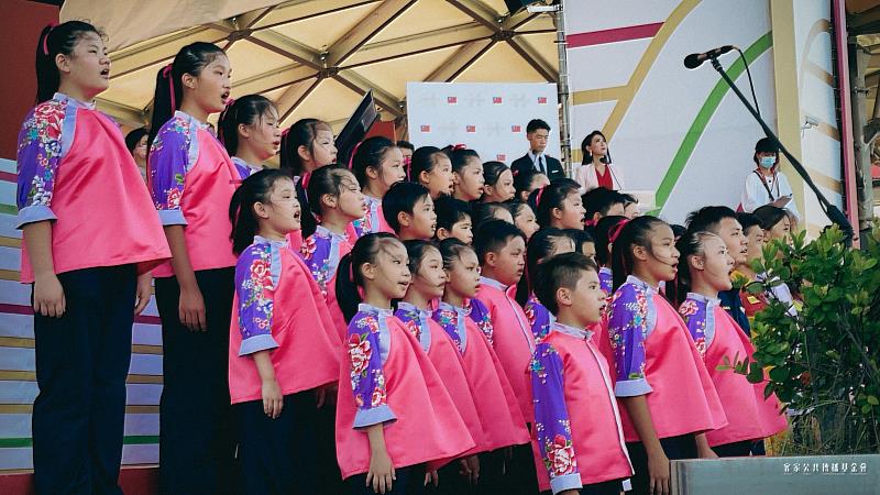 國立客家兒童合唱團受邀擔任2021年10月10日的國慶大典國歌領唱。客家公共傳播基金會提供