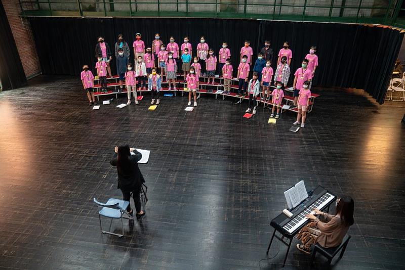 國立客家兒童合唱團每星期團練狀況。客家公共傳播基金會提供