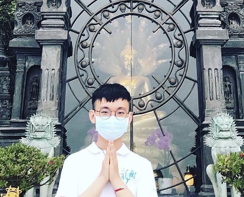 賴子翰曾經學習過阿含期3個階段的課程，以及完整參加龍樹四期教育課程。（靈鷲山佛教教團提供）