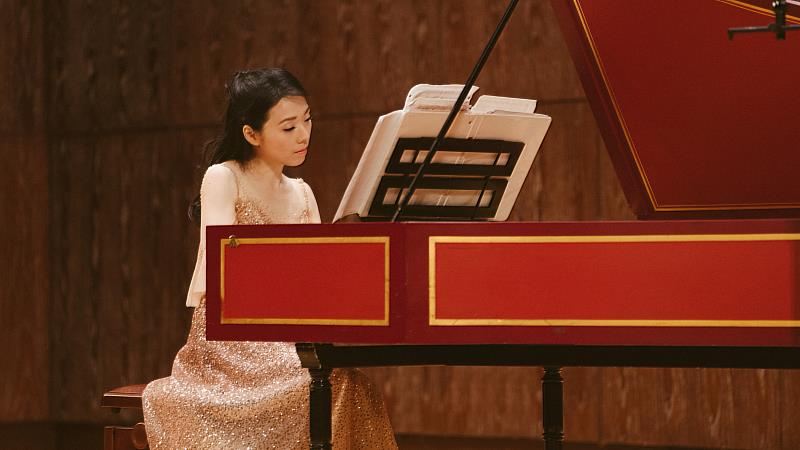 台灣旅美大鍵琴演奏家林惠琦於國家兩廳院演奏廳演出《從文藝復興走向巴洛克》大鍵琴獨奏會。（攝影／陳宥中）