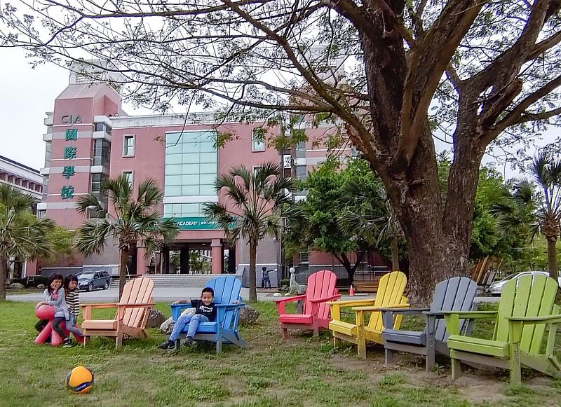 中信非營利幼兒園與中信金融管理學院、中信國際實驗教育機構共享美麗寬闊的校園。(中信非營利幼兒園籌備處提供)