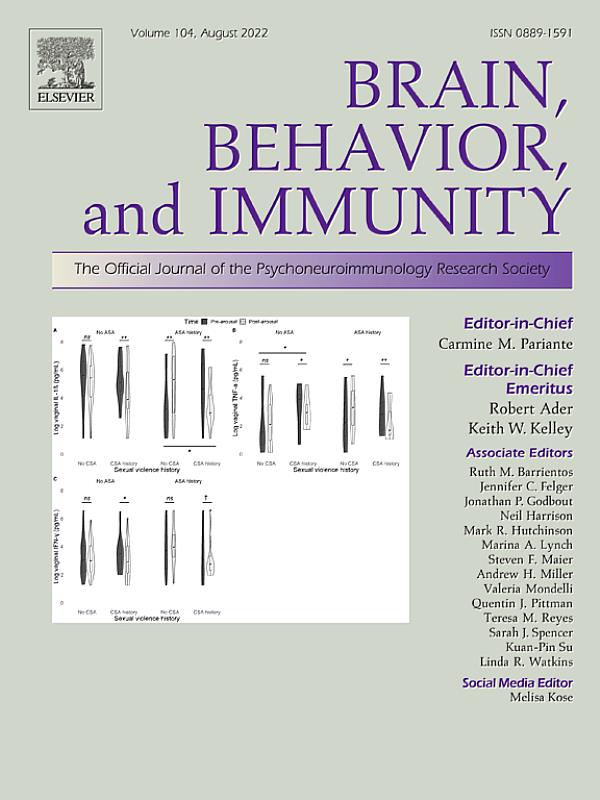 國際期刊《大腦，行為和免疫》(Brain, Behavior, and Immunity)。