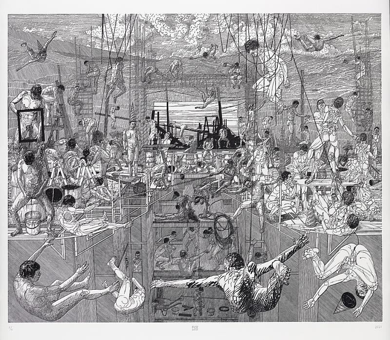「中華民國第二十屆國際版畫雙年展」銅牌獎作品〈Flight_Practices,_from_the_Series_“P_F_A_A_O_A”〉