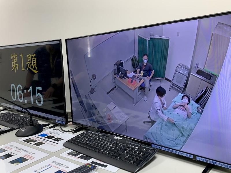 中醫臨床實習中心影音設備即時傳送考場實況-